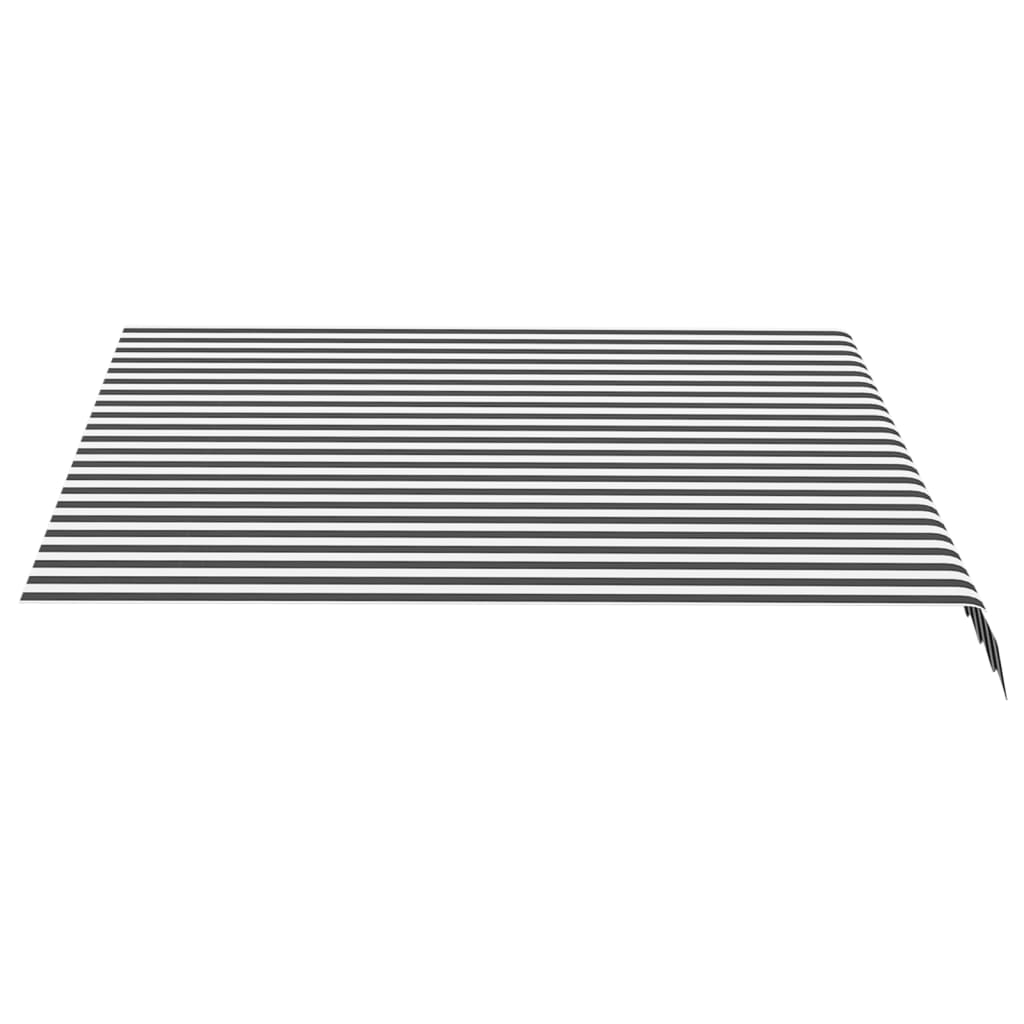 Tessuto di Ricambio per Tenda da Sole Antracite e Bianco 3x2,5m | homemem39