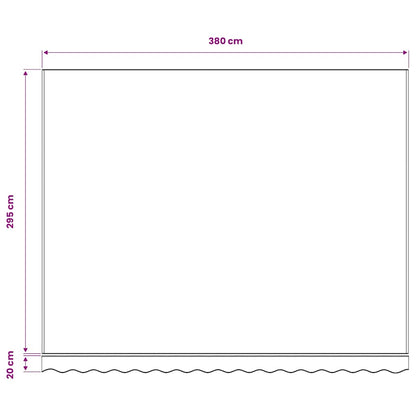 Tessuto di ricambio Tenda da Sole Antracite e Bianco 400x300 cm