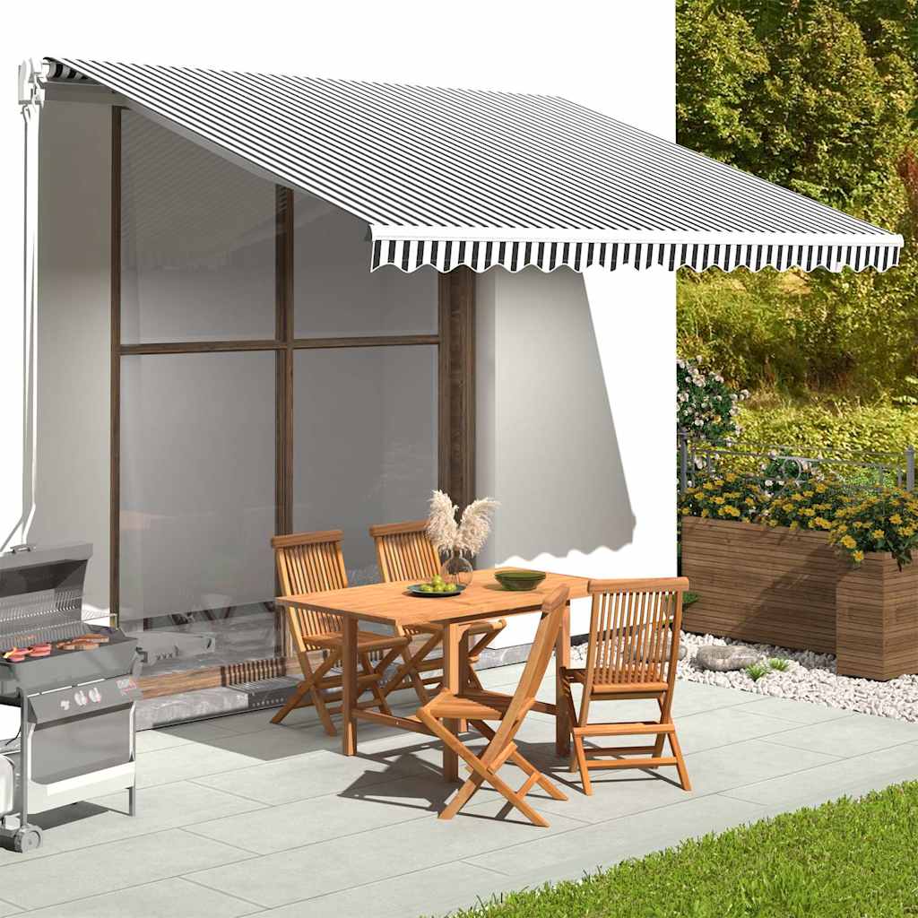 Tessuto di ricambio Tenda da Sole Antracite e Bianco 400x300 cm
