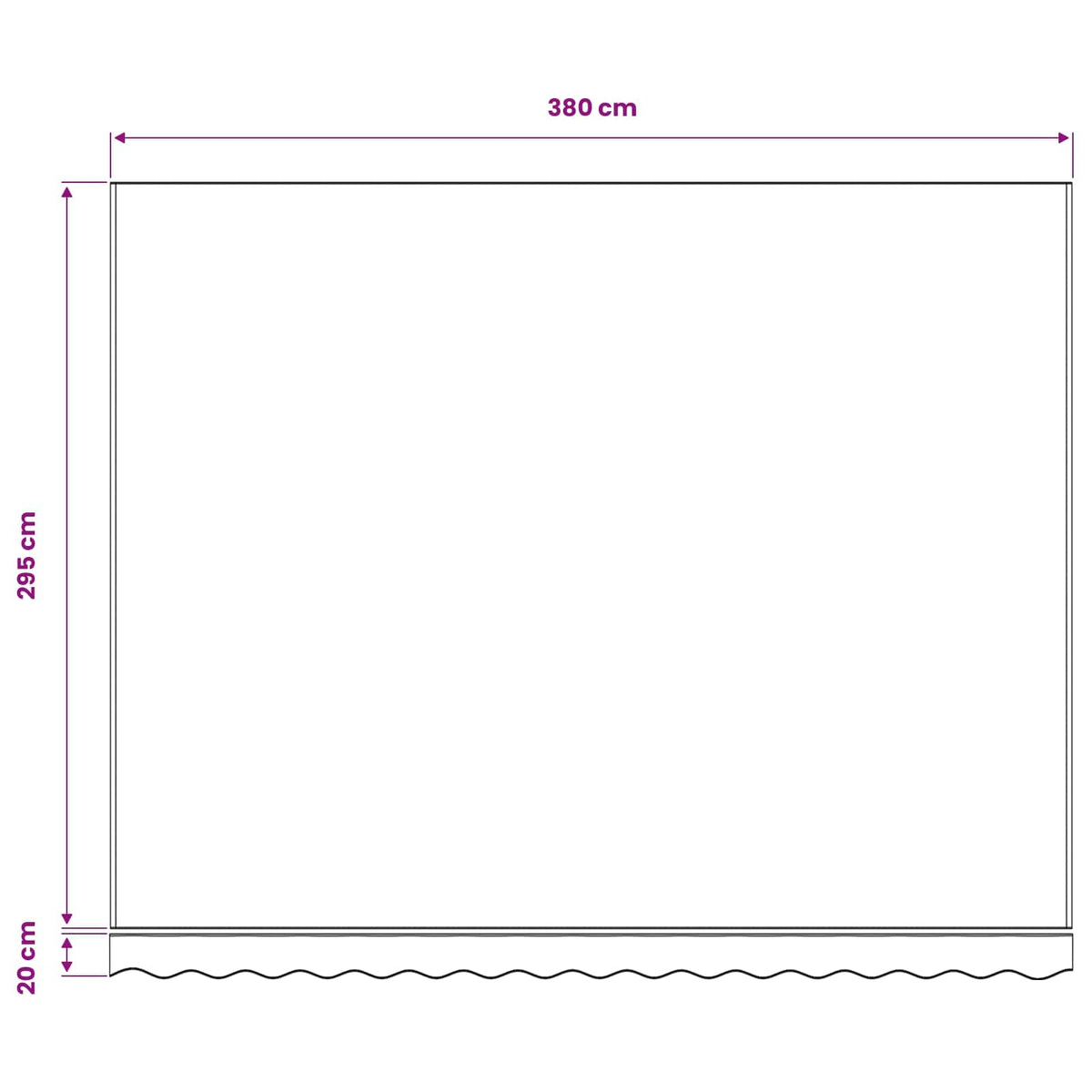 Tessuto di ricambio Tenda da Sole Antracite e Bianco 400x300 cm