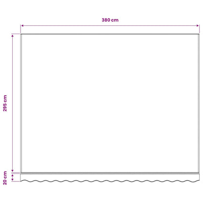 Tessuto di ricambio Tenda da Sole Antracite e Bianco 400x300 cm