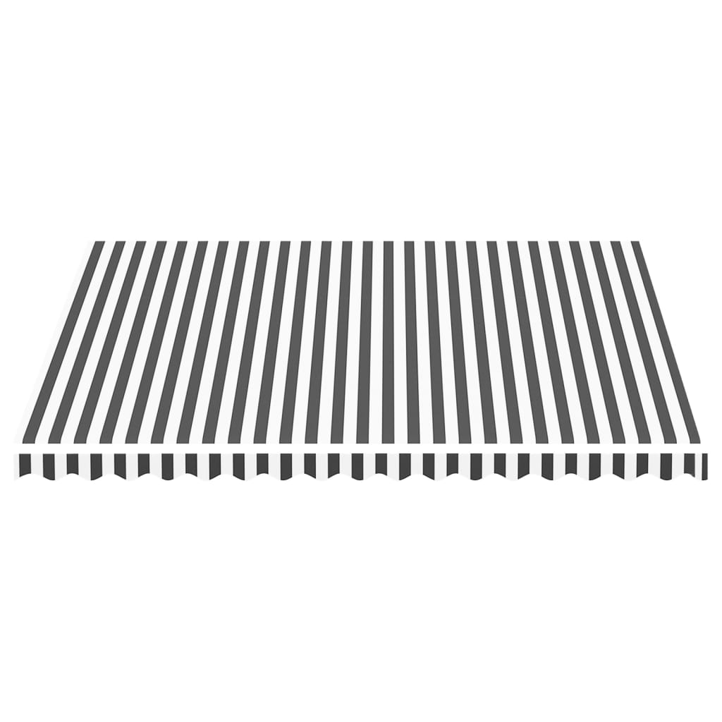 Tessuto di Ricambio per Tenda da Sole Antracite e Bianco 4x3,5m - homemem39