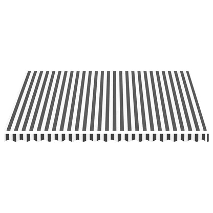 Tessuto di Ricambio per Tenda da Sole Antracite e Bianco 4x3,5m - homemem39