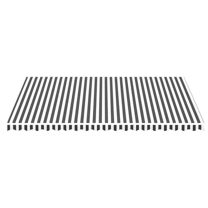 Tessuto di ricambio Tenda da Sole Antracite e Bianco 500x350 cm