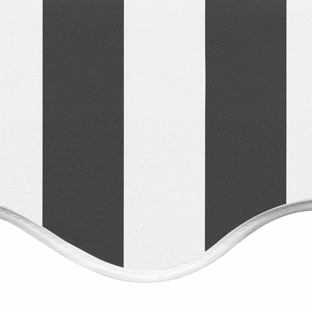 Tessuto di Ricambio Tenda da Sole Antracite e Bianco 5x3,5 m | homemem39
