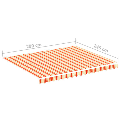 Tessuto di Ricambio per Tenda da Sole Giallo e Arancione 3x2,5 m Poliestere | homemem39