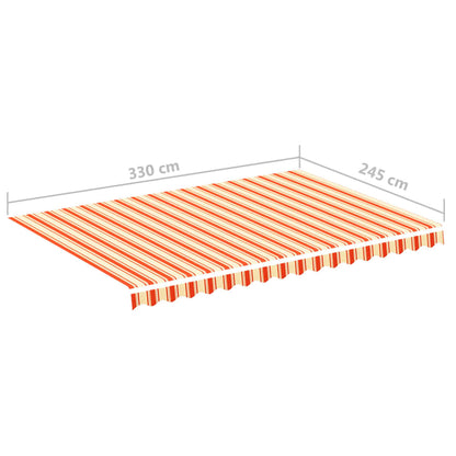 Tessuto Ricambio per Tenda da Sole Giallo e Arancio 3,5x2,5 m | homemem39