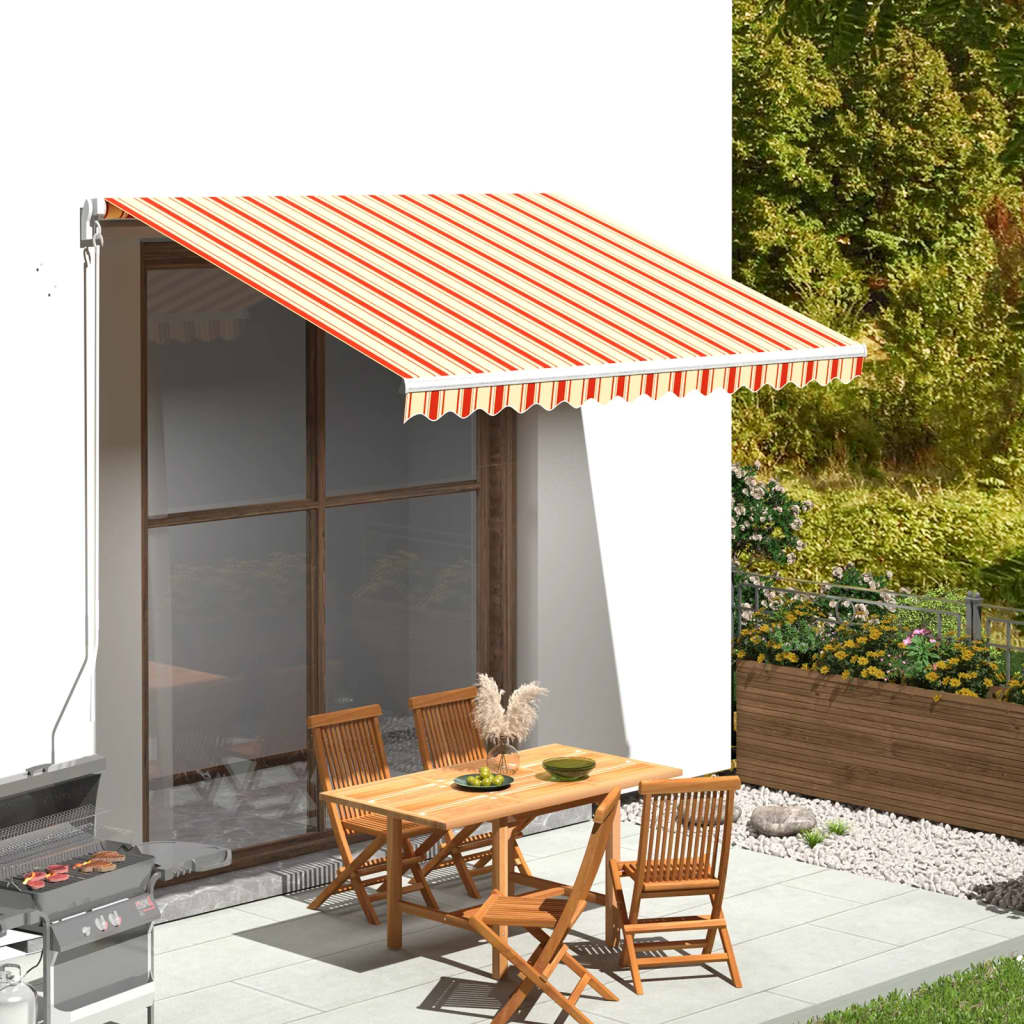 Tessuto Ricambio per Tenda da Sole Giallo e Arancio 3,5x2,5 m | homemem39
