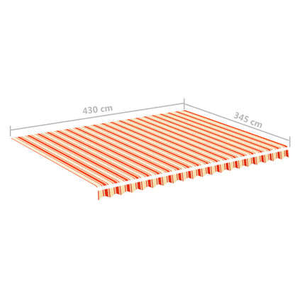 Tessuto di Ricambio per Tenda da Sole Giallo e Arancio 4,5x3,5m - homemem39