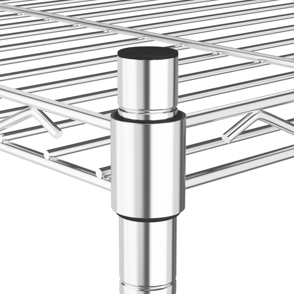 Scaffale a 5 Livelli 90x35x180 cm Cromato 250 kg | homemem39