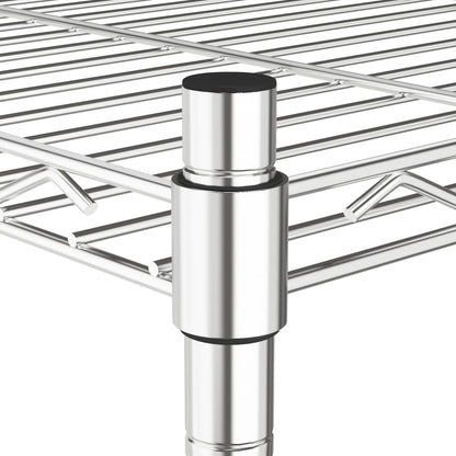 Scaffale a 5 Livelli 90x35x180 cm Cromato 250 kg | homemem39