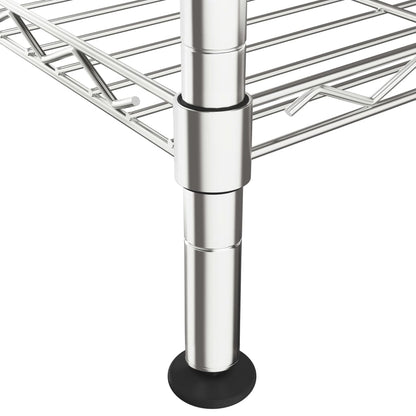 Scaffale a 5 Livelli 90x35x180 cm Cromato 250 kg - homemem39