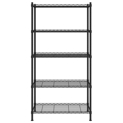 Scaffale a 5 Livelli 90x35x180 cm Nero 250 kg