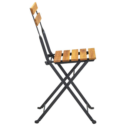 Set da Bistrot 3 pz Pieghevole in Legno Massello di Acacia | homemem39