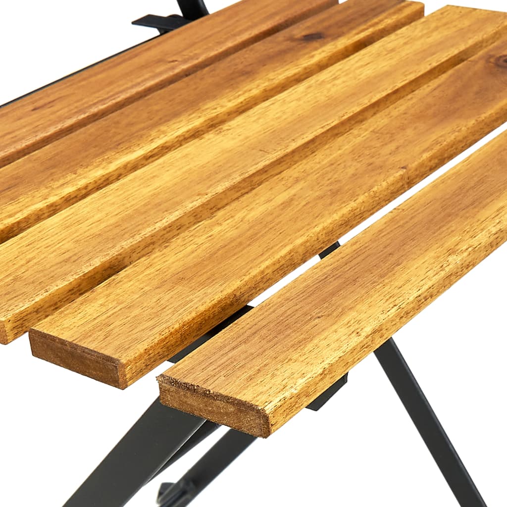 Set da Bistrot 3 pz Pieghevole in Legno Massello di Acacia | homemem39