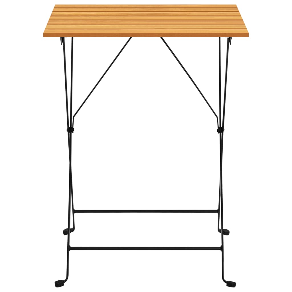 Set da Bistrot 3 pz Pieghevole in Legno Massello di Acacia | homemem39