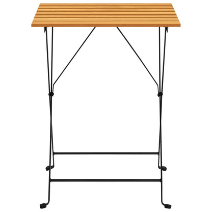 Set da Bistrot 3 pz Pieghevole in Legno Massello di Acacia | homemem39