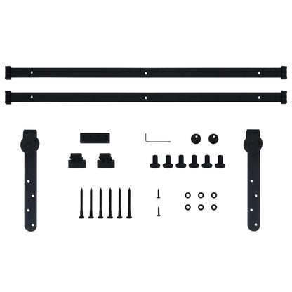 Kit Mini Anta Scorrevole Armadio in Acciaio al Carbonio 183 cm | homemem39