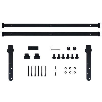 Kit Mini Anta Scorrevole Armadio in Acciaio al Carbonio 200 cm - homemem39