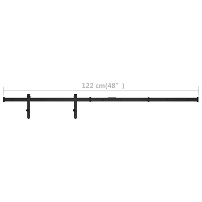 Kit Mini Anta Scorrevole Armadio in Acciaio al Carbonio 122 cm | homemem39