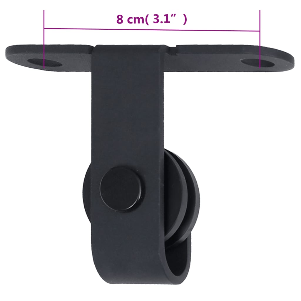 Kit Mini Anta Scorrevole Armadio in Acciaio al Carbonio 183 cm - homemem39