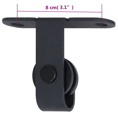 Kit Mini Anta Scorrevole Armadio in Acciaio al Carbonio 183 cm - homemem39