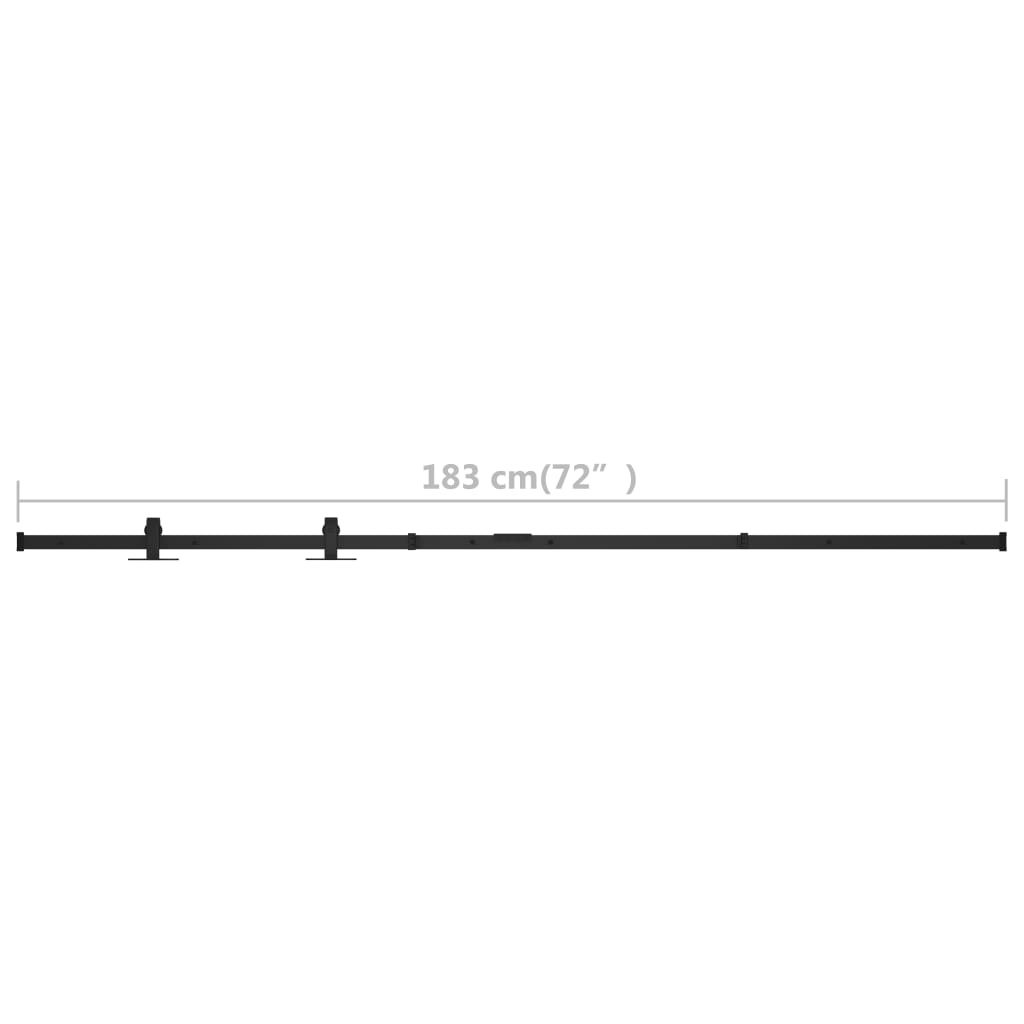 Kit Mini Anta Scorrevole Armadio in Acciaio al Carbonio 183 cm - homemem39