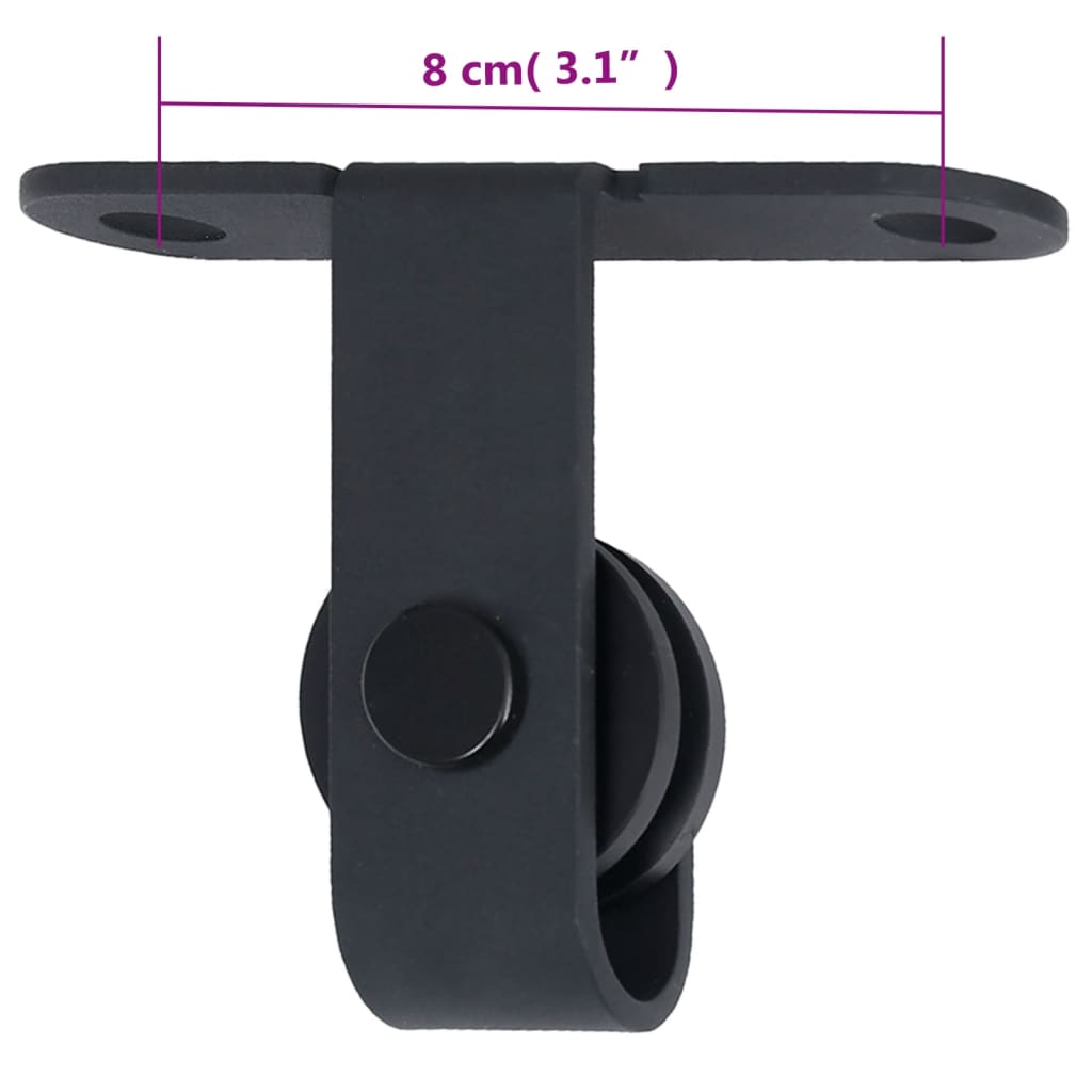 Kit Mini Anta Scorrevole Armadio in Acciaio al Carbonio 200 cm - homemem39