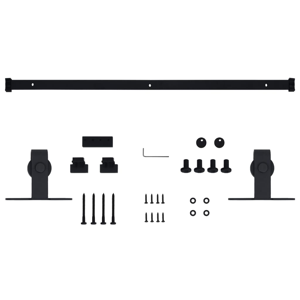 Kit Mini Anta Scorrevole Armadio in Acciaio al Carbonio 122 cm | homemem39
