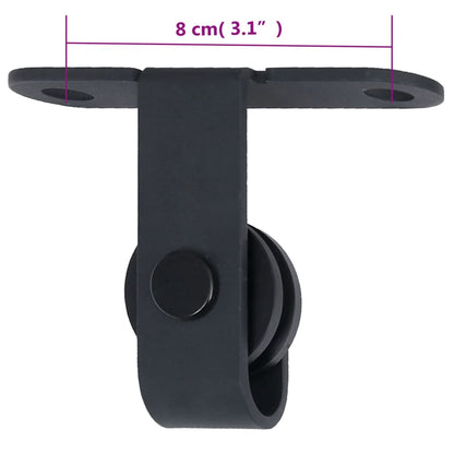 Kit Mini Anta Scorrevole Armadio in Acciaio al Carbonio 122 cm | homemem39