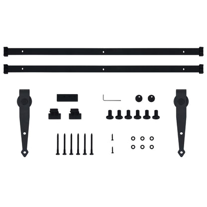 Kit Mini Anta Scorrevole Armadio in Acciaio al Carbonio 183 cm | homemem39