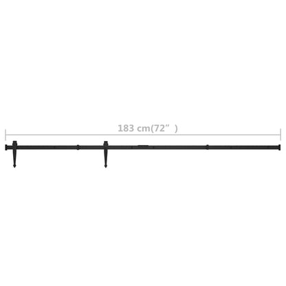 Kit Mini Anta Scorrevole Armadio in Acciaio al Carbonio 183 cm | homemem39