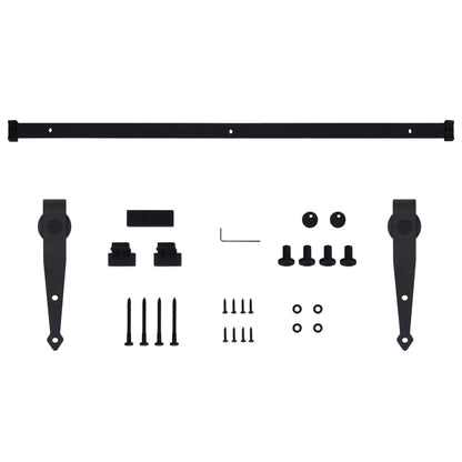 Kit Mini Anta Scorrevole Armadio in Acciaio al Carbonio 152 cm | homemem39