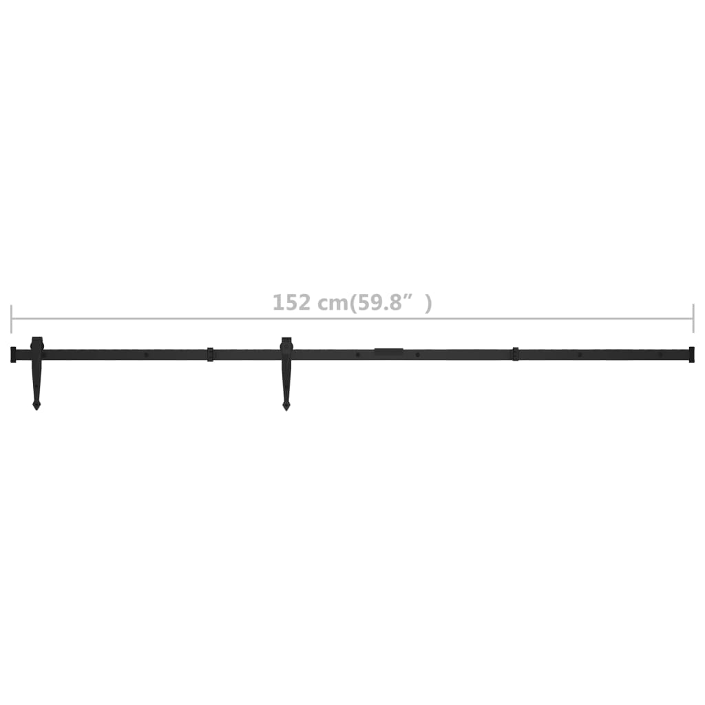 Kit Mini Anta Scorrevole Armadio in Acciaio al Carbonio 152 cm | homemem39