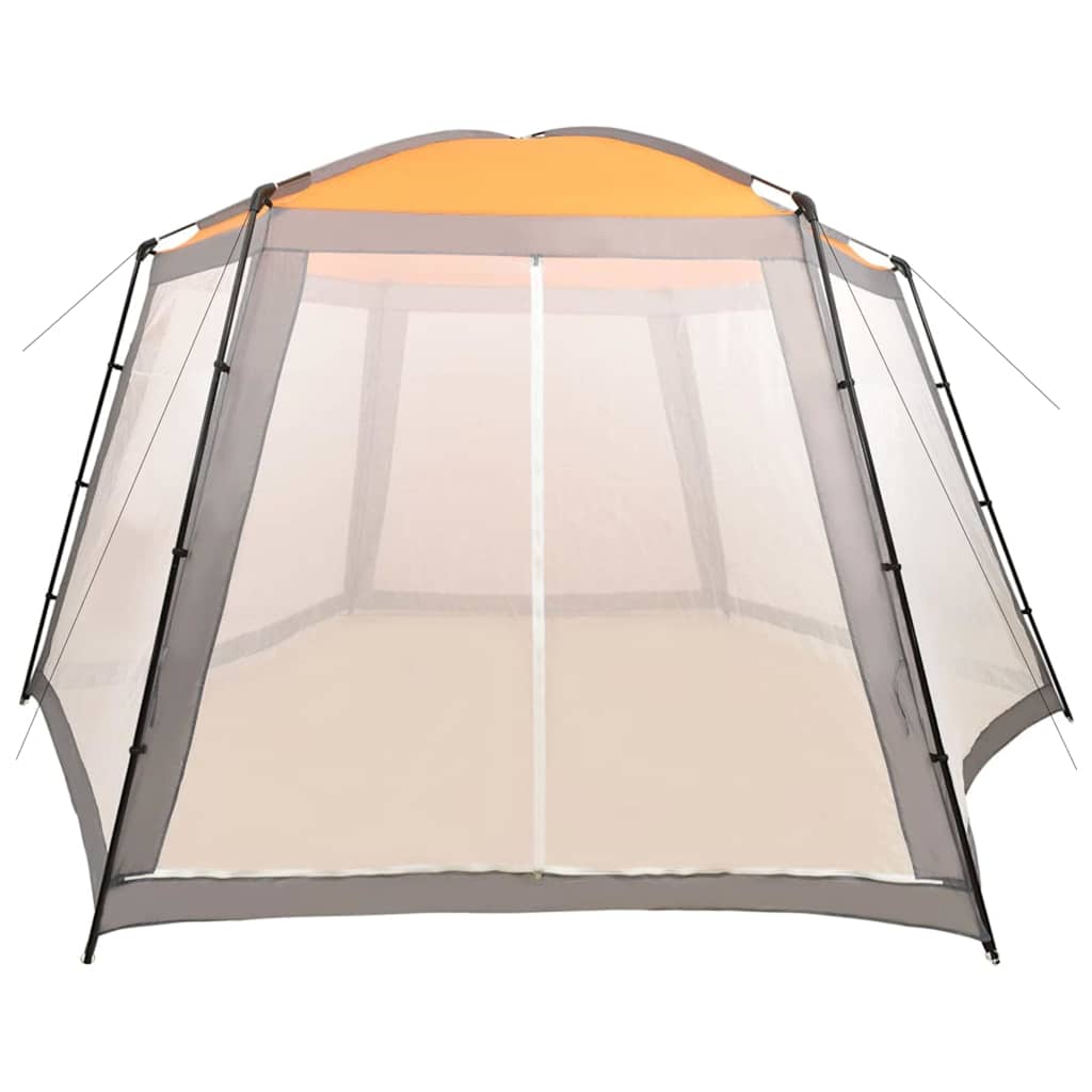 Tenda per Piscina in Tessuto 590x520x250 cm Grigia