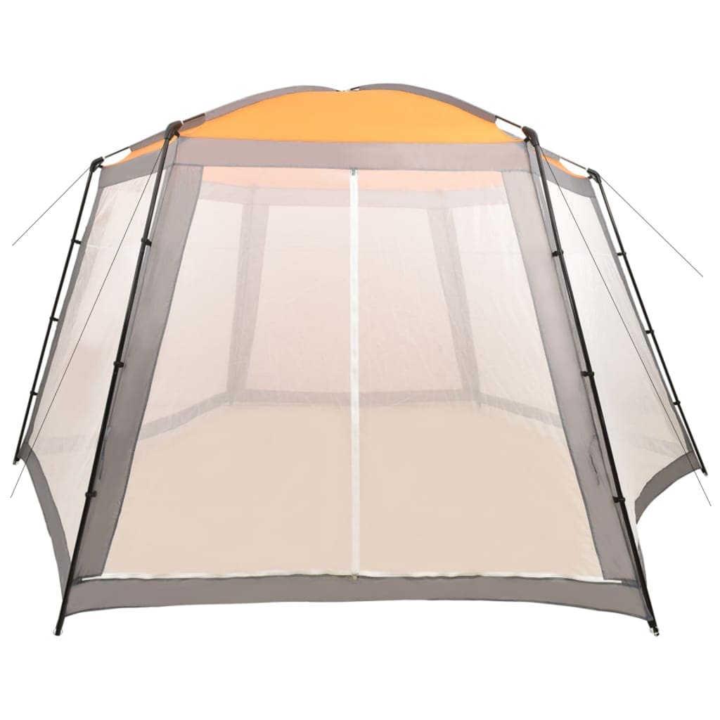 Tenda per Piscina in Tessuto 660x580x250 cm Grigia | homemem39