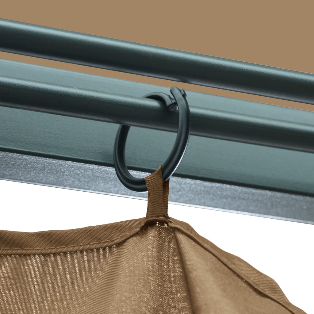 Gazebo con Tenda 400x300 cm Grigio Talpa in Alluminio | homemem39