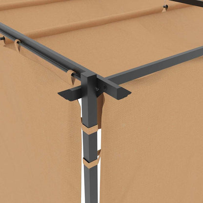 Gazebo con Tende 3x3 cm Grigio Talpa in Acciaio | homemem39