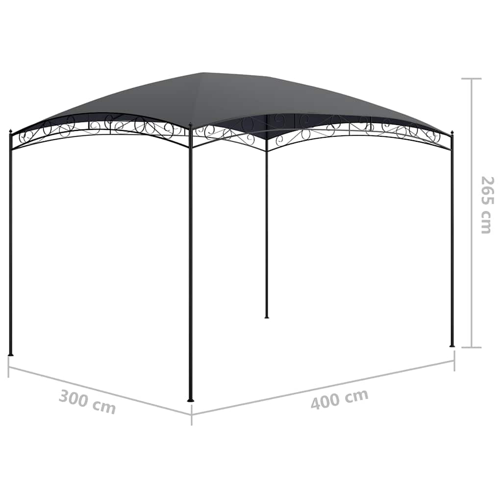 Gazebo 3x4x2,65 m Antracite 180 g/m² | homemem39
