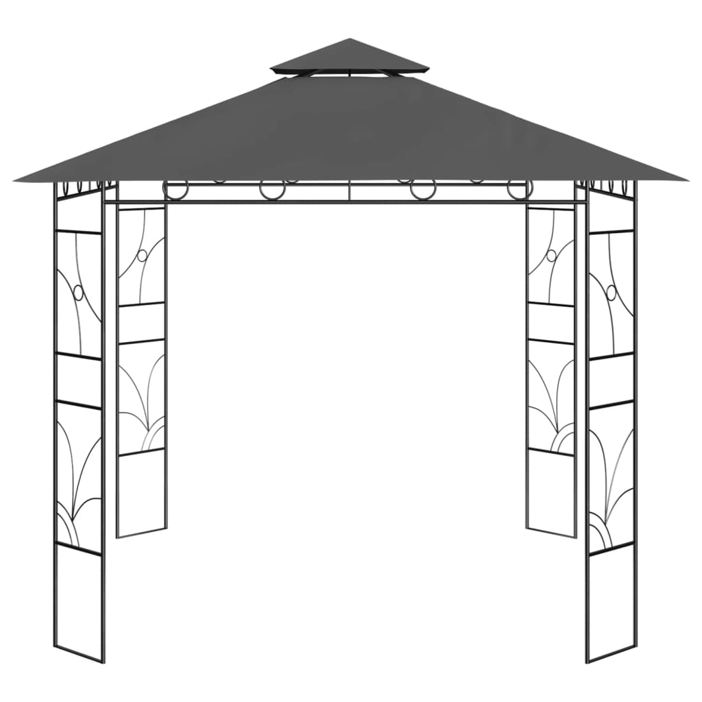Gazebo 3x3x2,7 m Antracite 160 g/m² | homemem39
