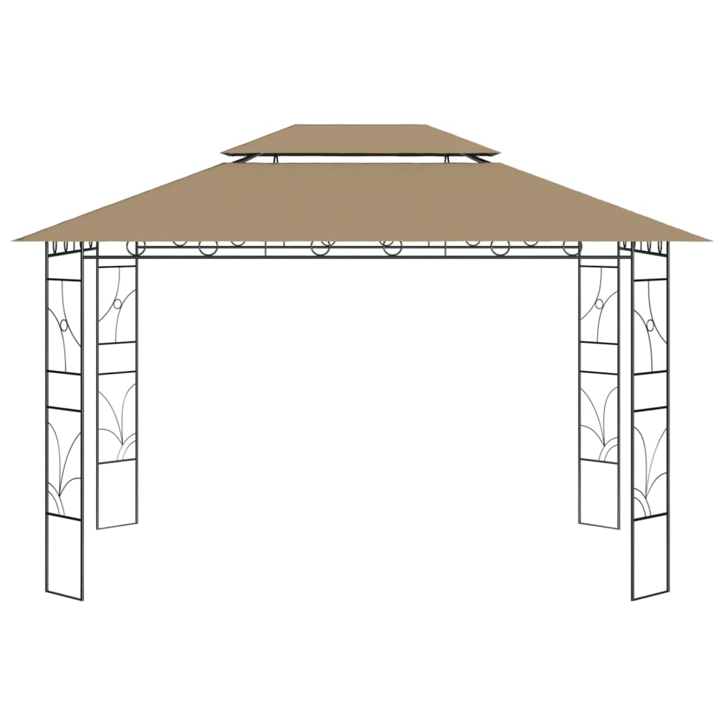Gazebo 4x3x2,7 m Grigio Talpa 160 g/m²