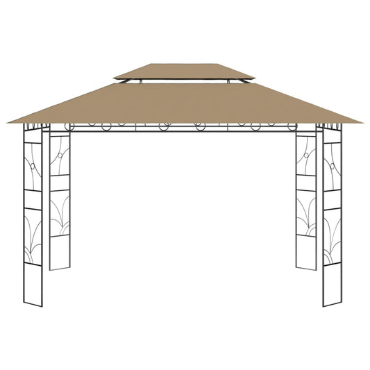 Gazebo 4x3x2,7 m Grigio Talpa 160 g/m²