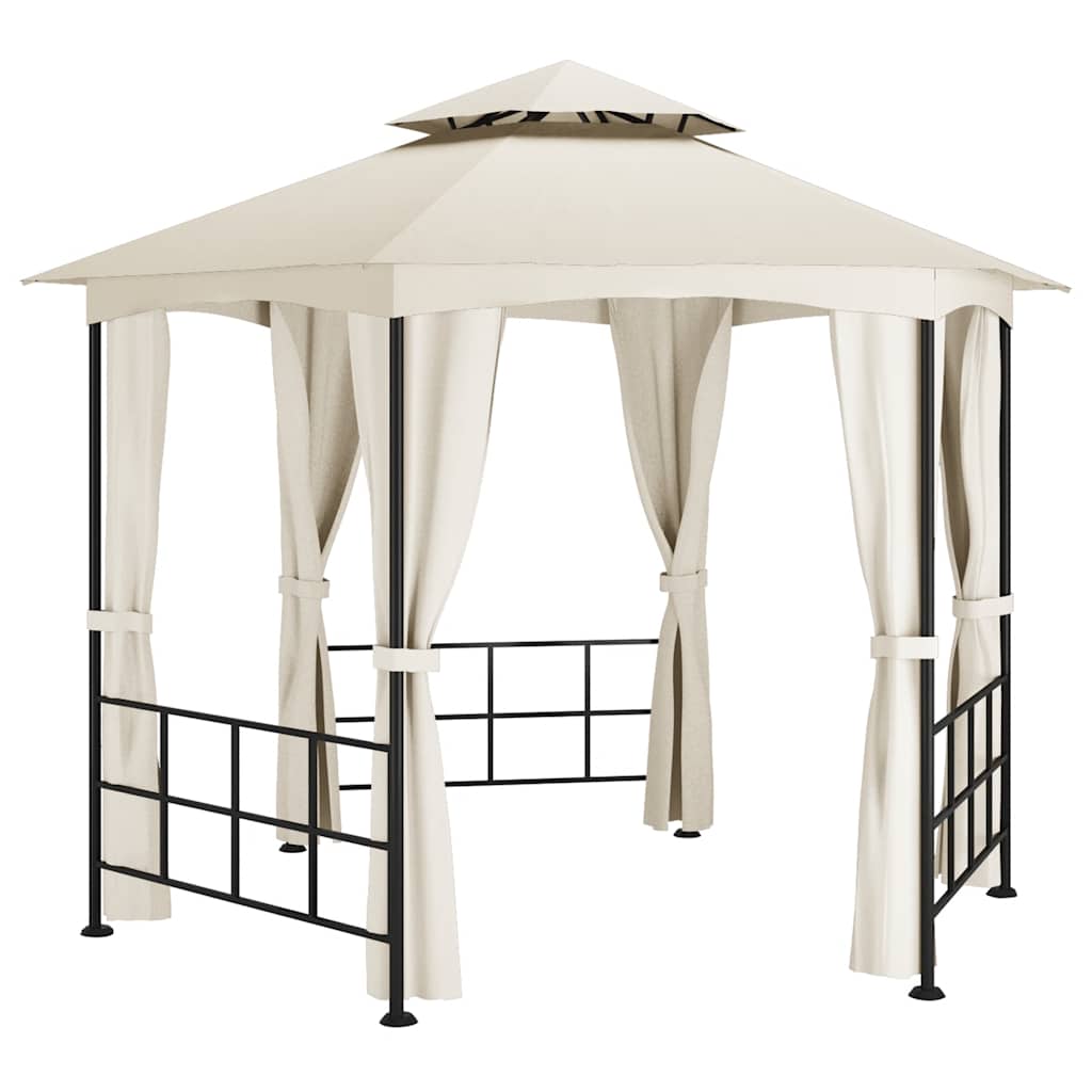 Gazebo con Pareti Laterali 3,1x2,7 m Crema | homemem39