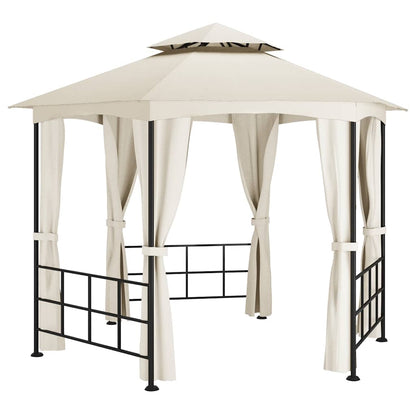 Gazebo con Pareti Laterali 3,1x2,7 m Crema | homemem39