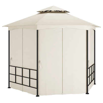 Gazebo con Pareti Laterali 3,1x2,7 m Crema | homemem39