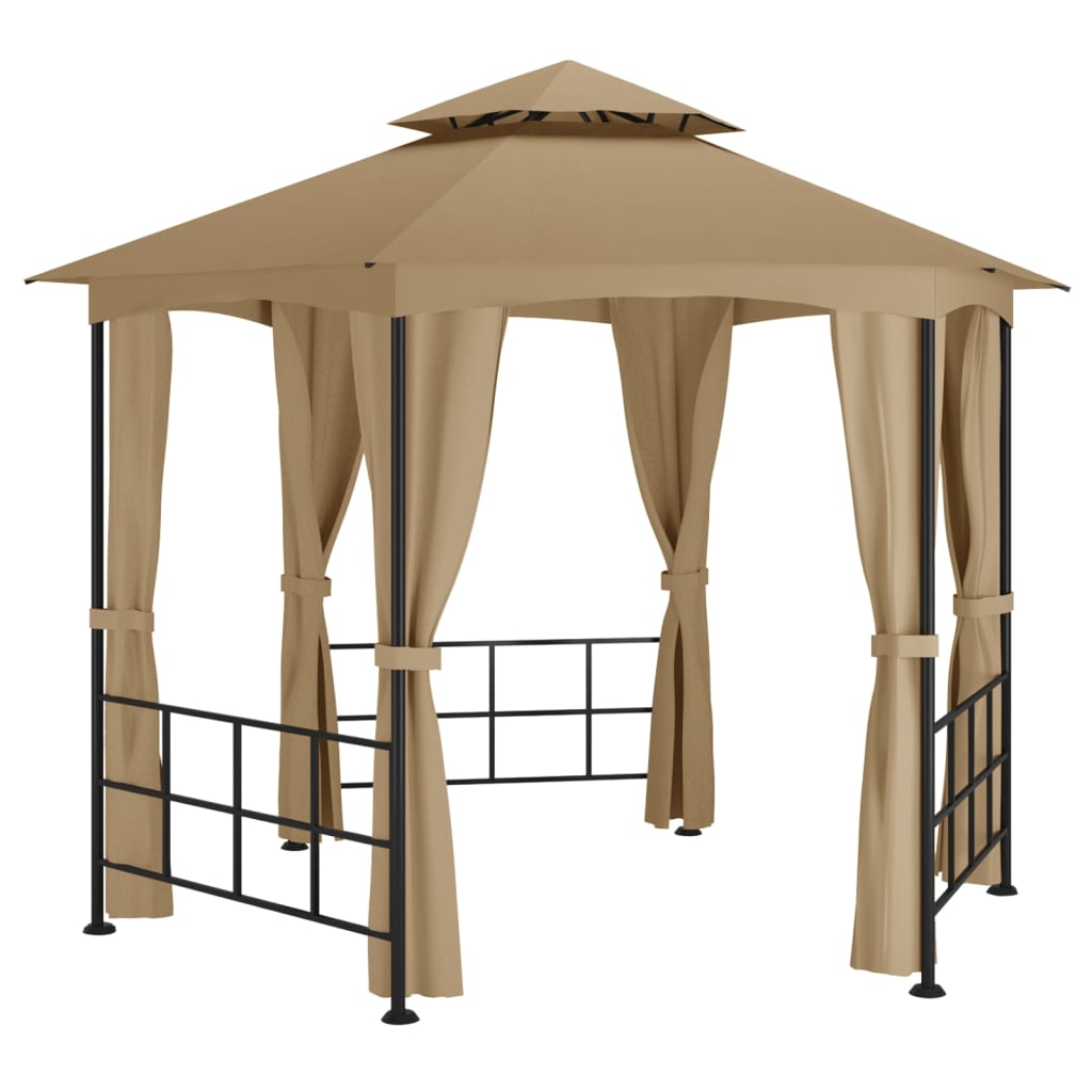 Gazebo con Pareti Laterali 3,1x2,7 m Tortora | homemem39