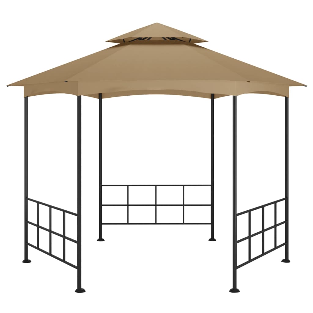 Gazebo con Pareti Laterali 3,1x2,7 m Tortora | homemem39