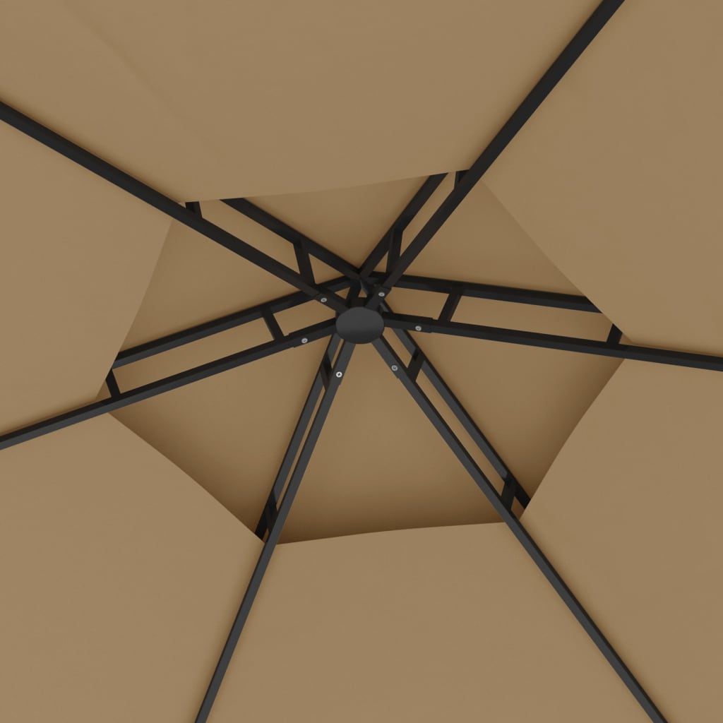 Gazebo con Pareti Laterali 3,1x2,7 m Tortora | homemem39