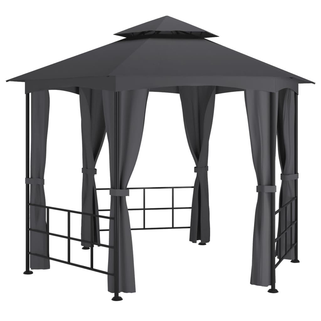 Gazebo con Pareti Laterali 3,1x2,7 m Antracite | homemem39