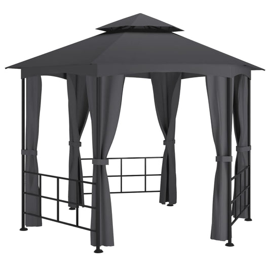 Gazebo con Pareti Laterali 3,1x2,7 m Antracite | homemem39